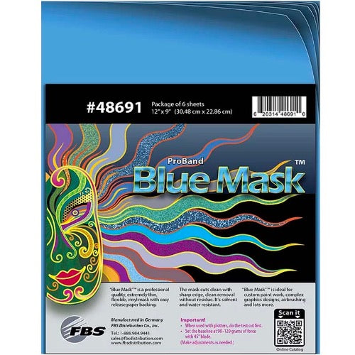 Blue and Gold Plotter Mask Sheets 12"